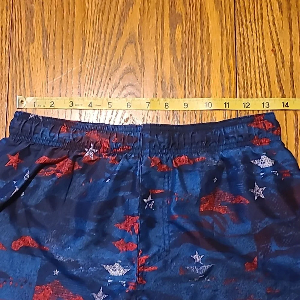 Under Armour Blue Camoflauge Swim Trunks Wirh Rwd Stars- Boy's XL